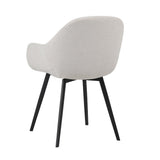 Silla de comedor Remy Dimehouse Vista trasera diagonal beige L x An x Al 64x59x58 Blanco foto