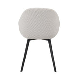 Silla de comedor Remy Dimehouse Vista trasera diagonal beige L x An x Al 64x59x58 Blanco foto