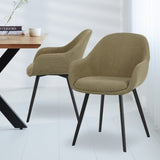 Silla de comedor Remy Dimehouse Verde oliva L x An x Al 64x59x58 Vista frontal diagonal fotográfica atmosférica