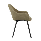 Silla de comedor Remy Dimehouse Verde oliva L x An x Al 64x59x58 Blanco foto vista lateral