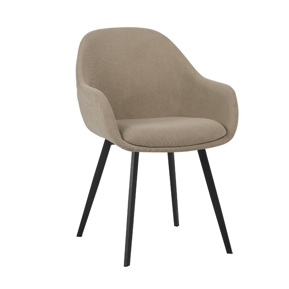 Silla de comedor Remy Dimehouse Taupe L x An x Al 64x59x58 Blanco foto vista frontal diagonal