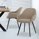 Silla de comedor Remy Dimehouse Taupe L x An x Al 64x59x58 Vista frontal diagonal fotográfica atmosférica