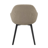 Silla de comedor Remy Dimehouse Taupe L x An x Al 64x59x58 Vista trasera diagonal fotográfica blanca