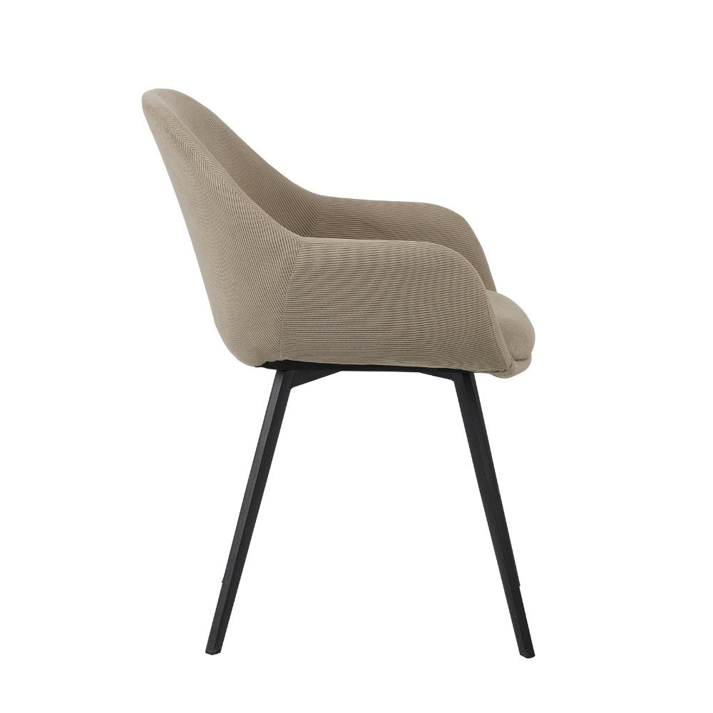 Silla de comedor Remy Dimehouse Taupe L x An x Al 64x59x58 Blanco foto vista lateral