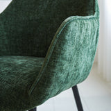 Silla de comedor Sev Dimehouse Verde L x An x Al 68x62x61 Tela Detalle fotográfico atmosférico