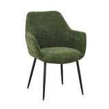 Silla de comedor Sev Dimehouse Verde L x An x Al 68x62x61 Tela Blanco foto vista frontal diagonal