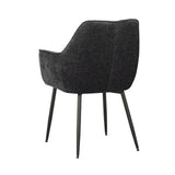 Silla de comedor Sev Dimehouse Negro L x An x Al 68x62x61 Tela Blanco foto vista trasera diagonal