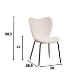 Silla de comedor Sia Dimehouse Blanco LxAnxAl 72x55x51 Tela Indicación del tamaño de la foto en blanco