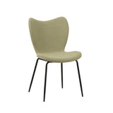 Silla de comedor Sia Dimehouse Verde L x An x Al 72x55x51 Tela Blanco foto vista frontal diagonal