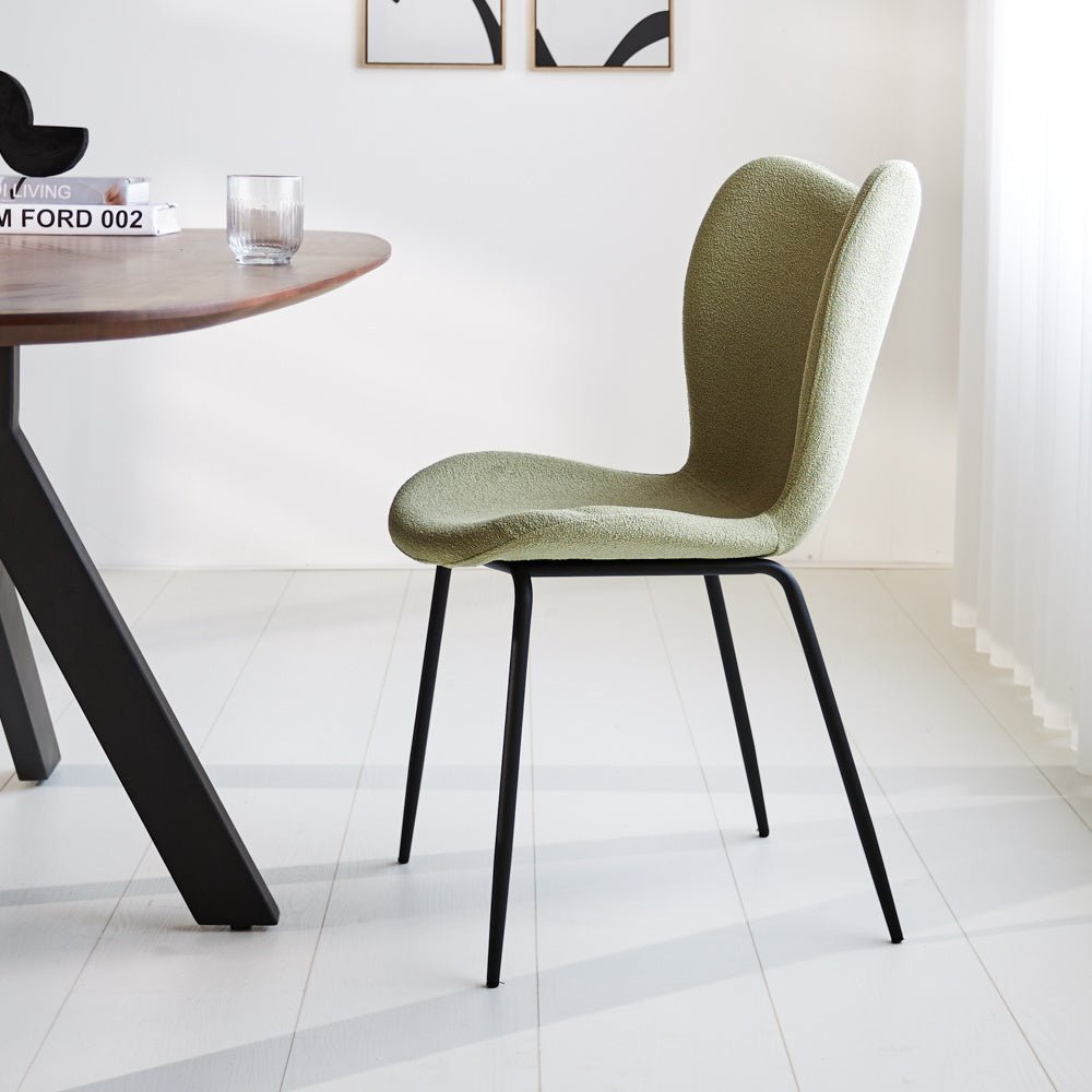 Silla de comedor Sia Dimehouse Verde L x An x Al 72x55x51 Tela Foto atmosférica vista lateral