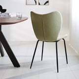 Silla de comedor Sia Dimehouse Vista trasera diagonal Verde L x An x Al 72x55x51 Tela Foto atmosférica