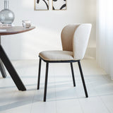 Silla de comedor Tess Dimehouse Beige L x An x Al 65x62x56 Tela Foto atmosférica vista lateral