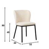 Silla de comedor Tess Dimehouse Blanco LxAnxAl 65x62x56 Tela Indicación del tamaño de la foto en blanco