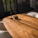 Mesa de comedor Laurie DH Interior Acacia L x An x Al 221x111x19 Madera de acacia Detalle fotográfico atmosférico