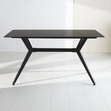 Eettafel Grace Black Dimehouse Zwart LxBxH 160x94x13 Sintered stone Sfeerfoto schuin vooraanzicht