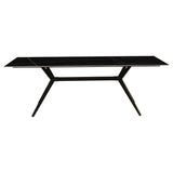 Eettafel Grace Black Dimehouse Zwart LxBxH 215x105x10 Sintered stone Sfeerfoto schuin vooraanzicht