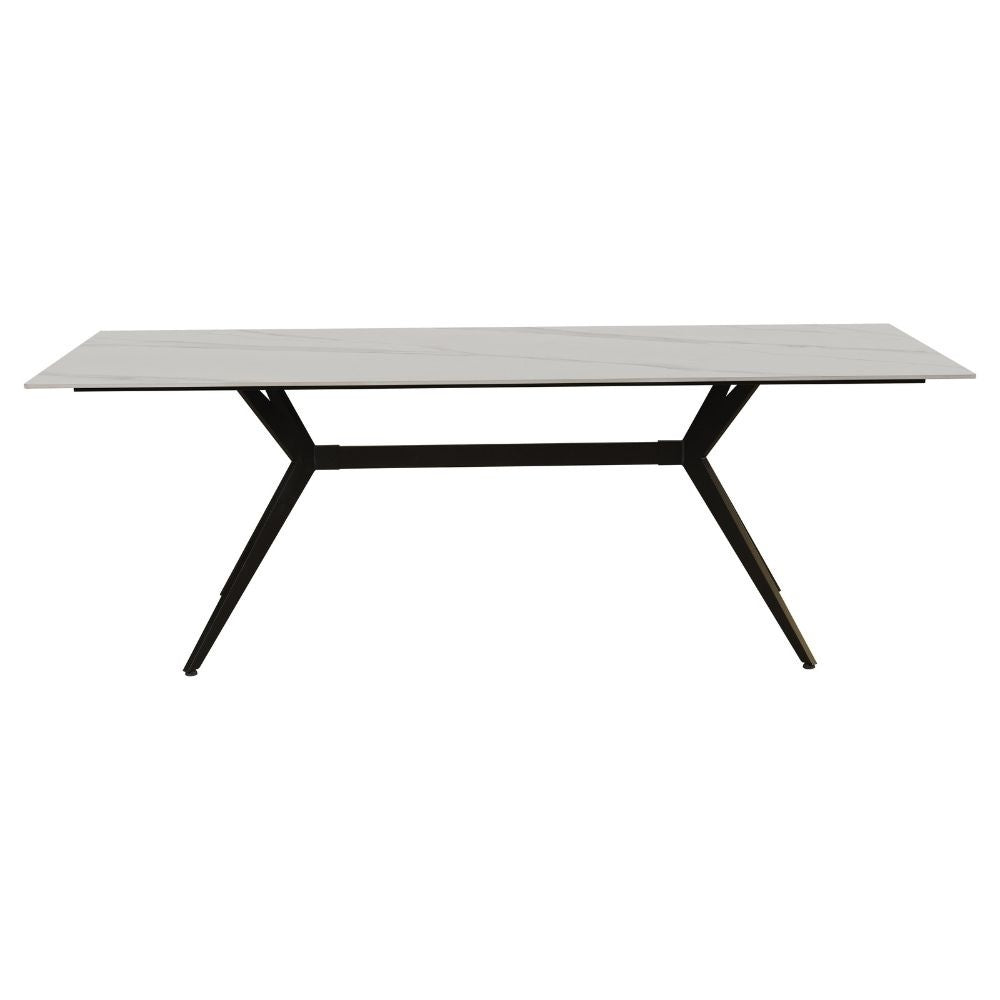 Eettafel Grace White Dimehouse Wit Sintered stone Sfeerfoto schuin vooraanzicht