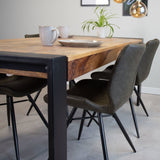 Eettafel Colorado Dimehouse Bruin LxBxH 185x95x15 Mangohout Sfeerfoto detail