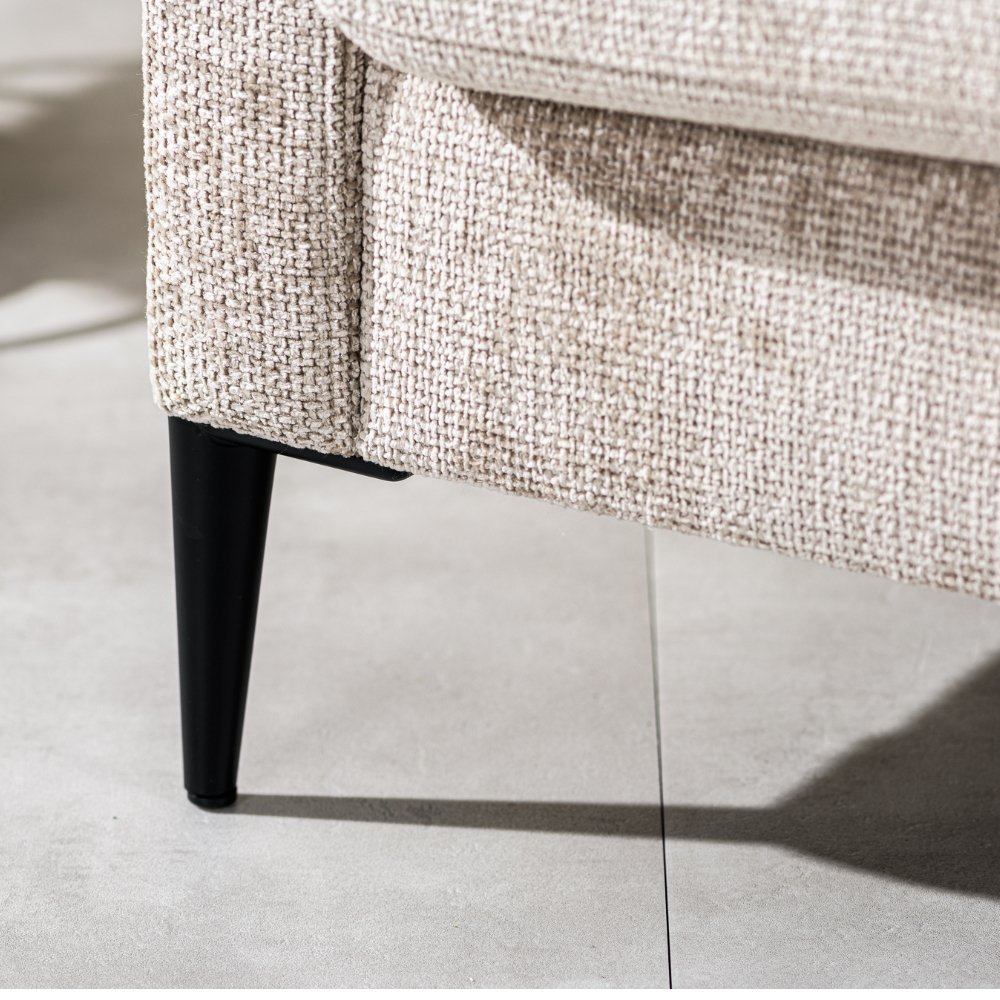 Sillón Flora DH Interior Beige Tela Detalle fotográfico atmosférico