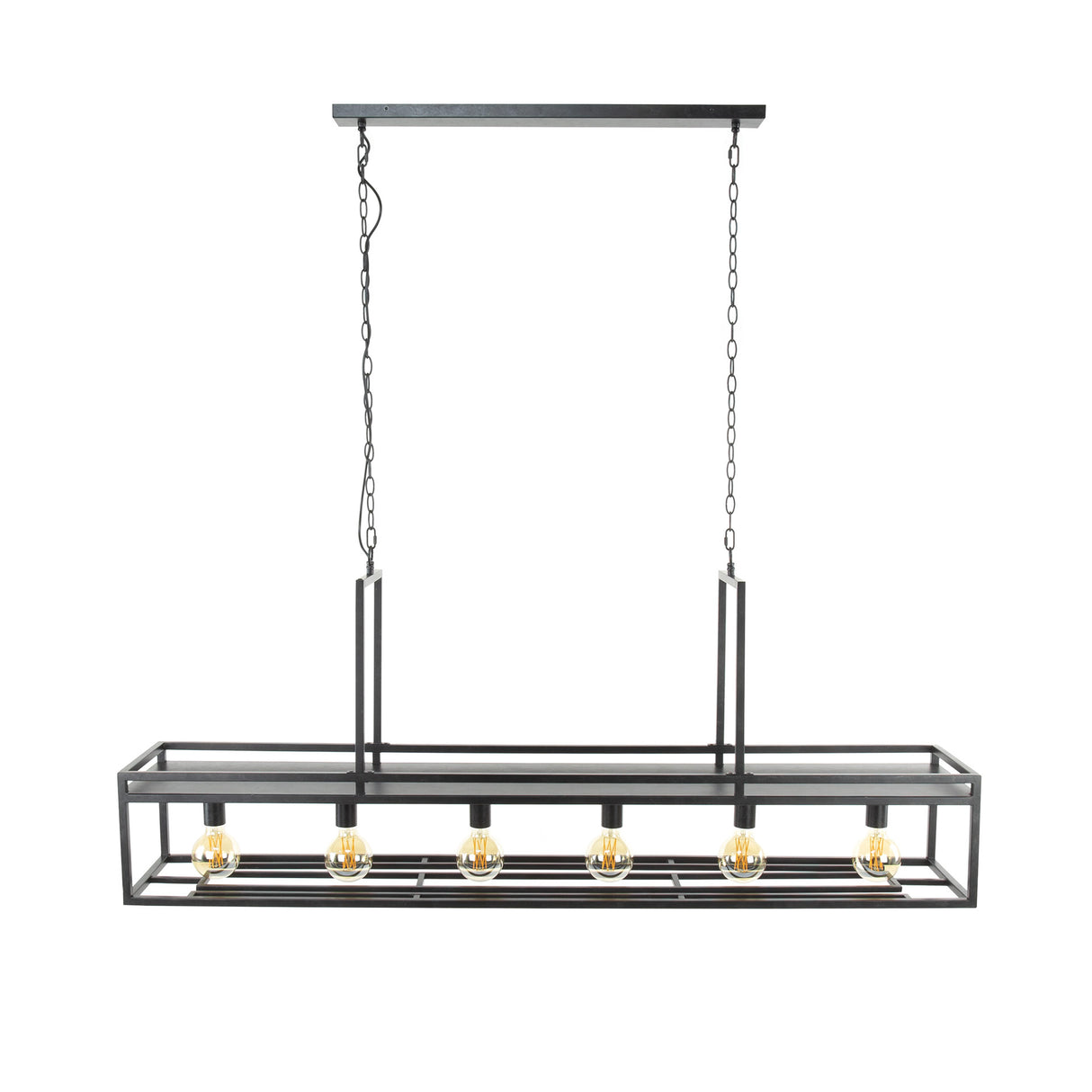 Lámpara colgante Eloisa DH Interior Carbón L x An. x Al. 162x38x32 Metal Blanco foto vista frontal diagonal