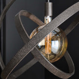 Lámpara colgante Diana DH Interior negro L x An x Al 67x67x17 Metal Detalle fotográfico atmosférico