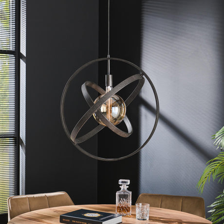 Lámpara colgante Diana DH Interior negro L x An. x Al. 67x67x17 Metal Foto atmosférica vista frontal diagonal