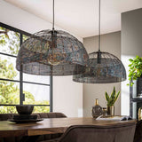 Lámpara colgante Jessica DH Interior Marrón L x An x Al 63x63x43 Negro marrón Foto atmosférica vista frontal diagonal