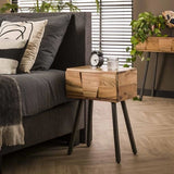 Mesita de noche Damon DH Interior Acacia L x An x Al 60x40x30 Madera de acacia Fotografía atmosférica vista frontal en diagonal