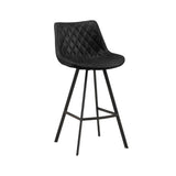 Taburete Juno Dimehouse Negro L x An x Al 86x56x56 Imitación cuero Blanco foto vista frontal diagonal