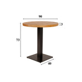 Mesa de comedor Mesa de bistro Redonda Dimehouse Marrón LxAnxAl 97x97x7 Madera de mango Indicación de tamaño de foto en blanco