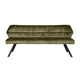 Sofá de comedor Romy DH Interior Verde L x An. x Al. 188x59x48 Terciopelo Blanco fotografía vista frontal