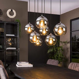 Lámpara colgante Juliette DH Interior Plata L x An. x Al. 116x48x33 Plata Foto ambiental vista frontal diagonal
