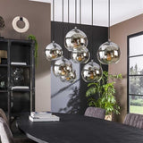 Lámpara colgante Juliette DH Interior Plata L x An. x Al. 116x48x33 Plata Foto ambiental vista frontal diagonal