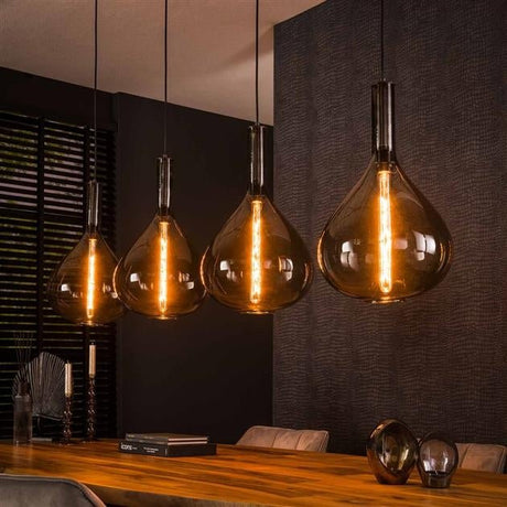 Lámpara colgante Karen DH Interior negro L x An. x Al. 102x58x39 Metal Foto atmosférica vista frontal diagonal