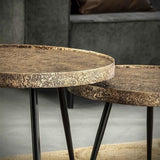 Mesa de centro Aron DH Interior Bronce L x An x Al 80x80x13 Bronce Foto atmosférica vista frontal en diagonal