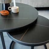 Salontafel Trevor Black Dimehouse Zwart LxBxH 80x80x13 Sintered stone Sfeerfoto anders