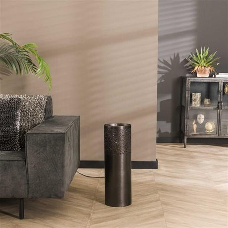Lámpara de pie Eleanor Negro Níquel DH Interior Negro L x An. x Al. 68x25x25 Níquel Fotografía atmosférica vista frontal