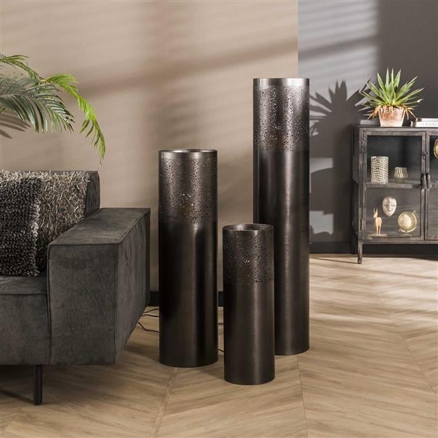 Lámpara de pie Eleanor Negro Níquel DH Interior Negro L x An. x Al. 68x25x25 Níquel Foto atmosférica en situación
