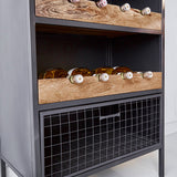 Vinoteca Nero Dimehouse Marrón LxAnxAl 183x72x42 Madera de mango Detalle de la foto atmosférica.