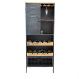 Vinoteca Nero Dimehouse Marrón LxAnxAl 183x72x42 Madera de mango Vista frontal de la foto en blanco