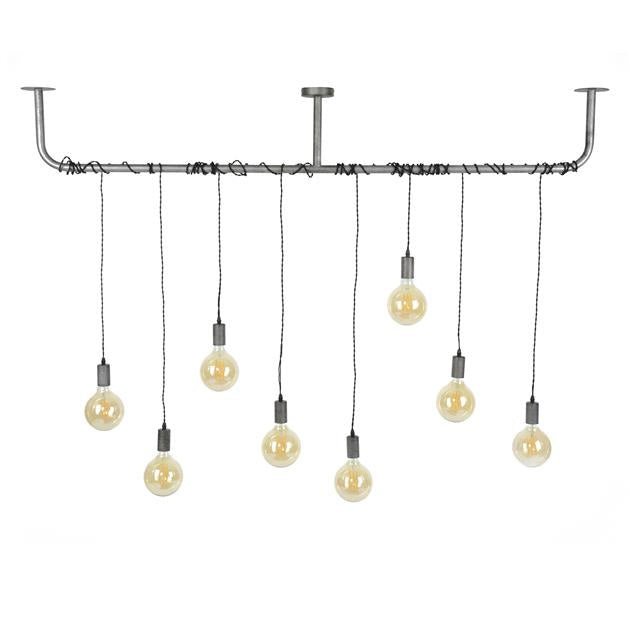 Hanglamp Willow DH Interior Zilver LxBxH 180x33x16 Zilver Witfoto vooraanzicht