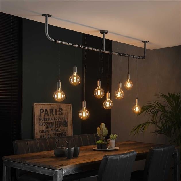 Hanglamp Willow DH Interior Zilver LxBxH 180x33x16 Zilver Sfeerfoto schuin vooraanzicht