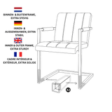 Silla de comedor industrial Antracita Microfibra Jackson - Con reposabrazos 