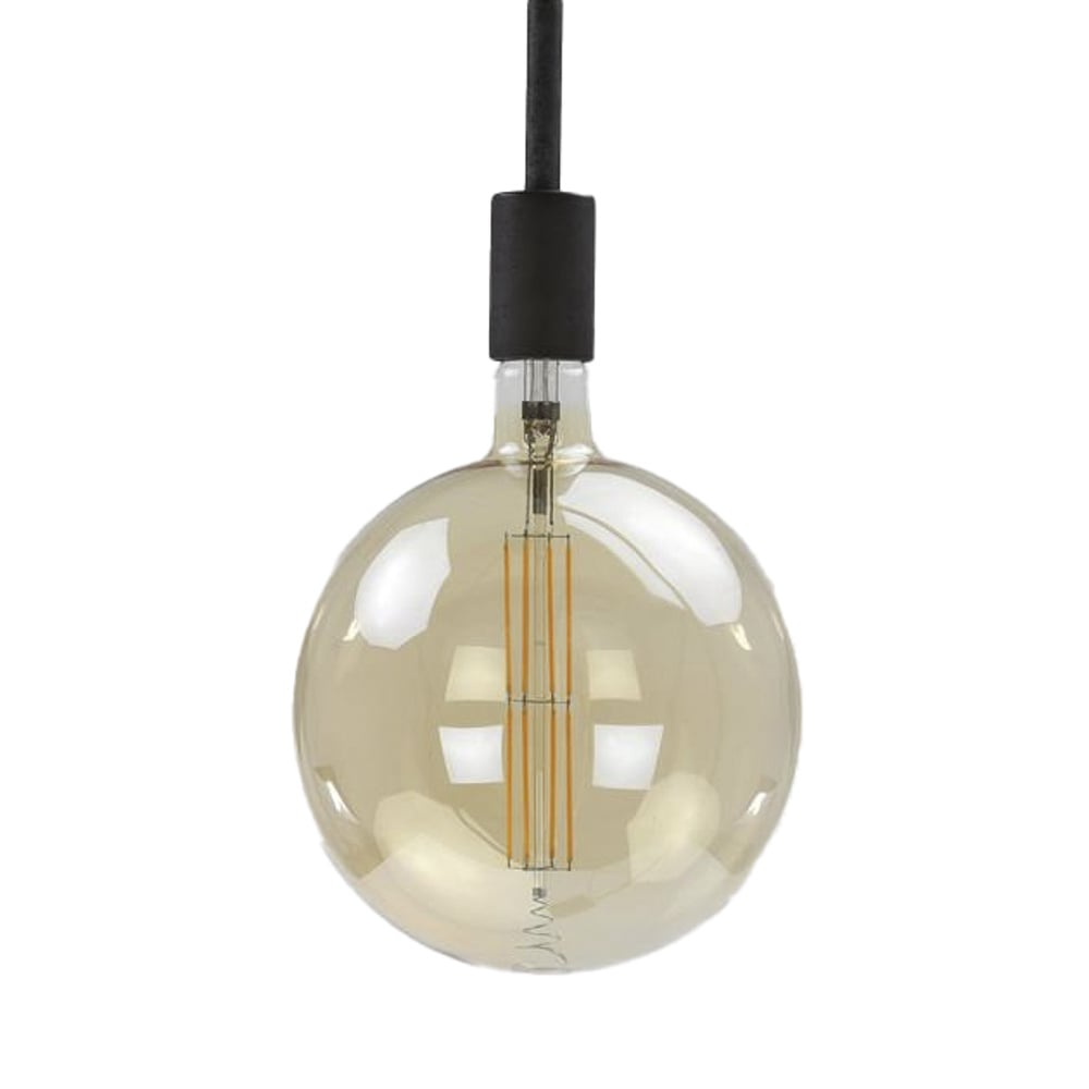 Lichtbron LED filament bol Ø20 DH Interior Amber color glas LxBxH 32x23x23 Amber color glas Witfoto vooraanzicht