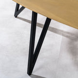 Mesa de comedor Miami DH Interior Marrón Madera de mango Detalle de la foto atmosférica.