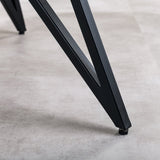 Mesa de comedor Miami DH Interior Marrón Madera de mango Detalle de la foto atmosférica.