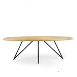 Mesa de comedor Miami DH Interior Marrón Madera de mango Vista frontal de la foto en blanco