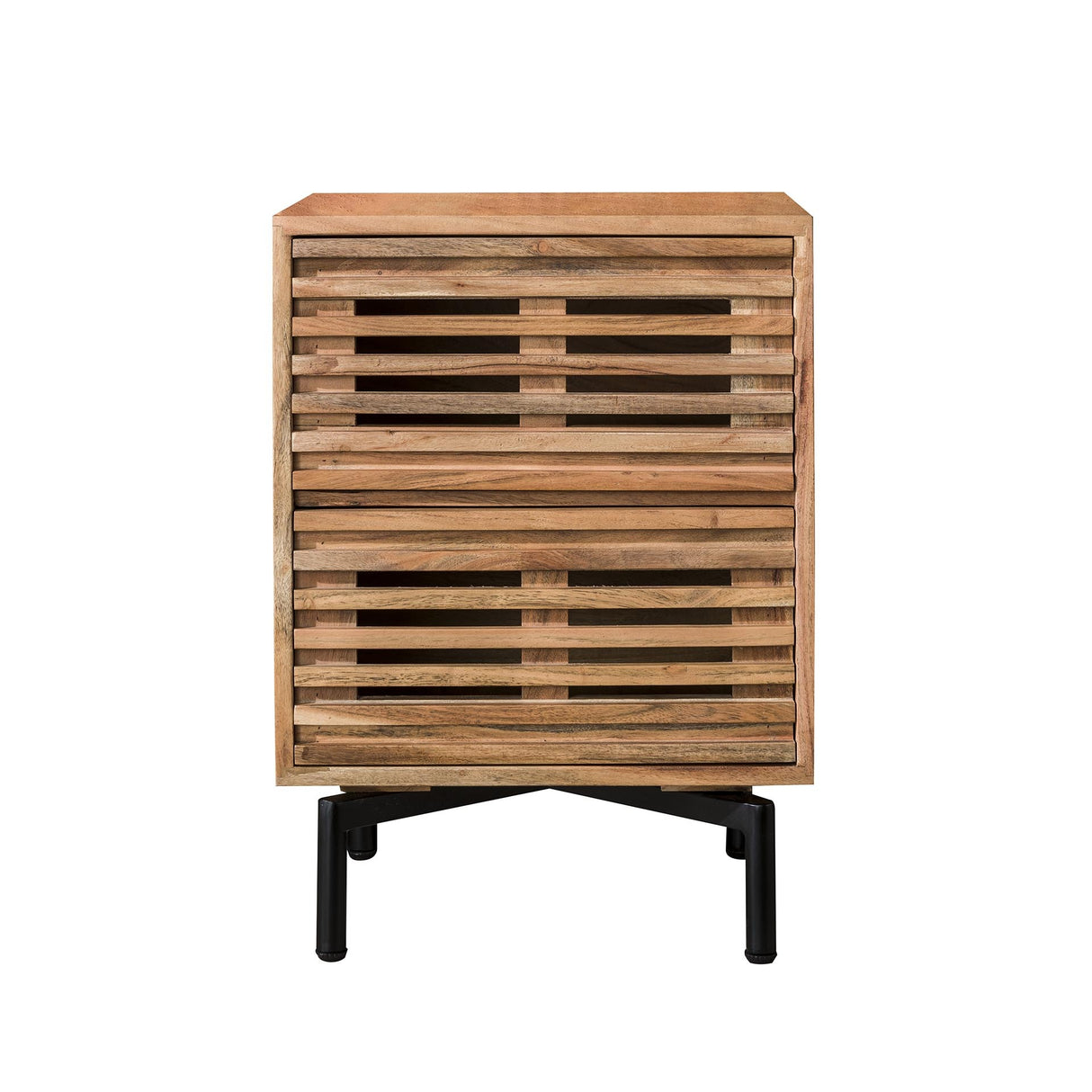 Mesita de noche Monja DH Interior Acacia L x An x Al 70x53x43 Madera de acacia Blanco fotografía vista frontal