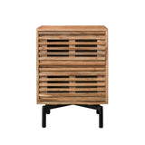 Mesita de noche Monja DH Interior Acacia L x An x Al 70x53x43 Madera de acacia Blanco fotografía vista frontal