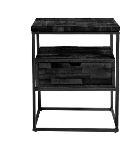 Mesa auxiliar Ruby DH Interior Negro Blanco foto vista frontal